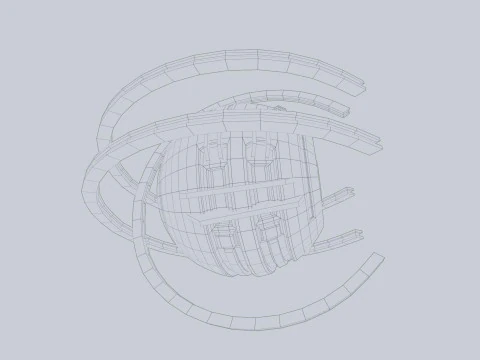 Sphere ship 3D Model