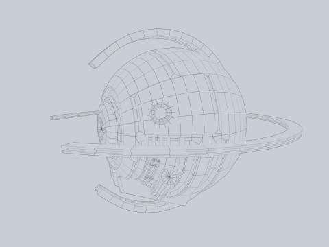 Sphere ship 3D Model