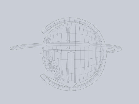 Sphere ship 3D Model