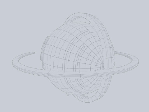 Sphere ship 3D Model