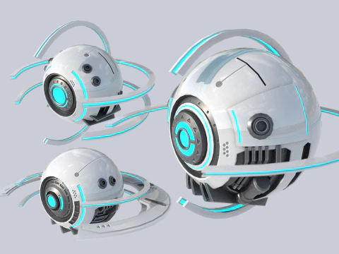 球体船集合 3D 模型