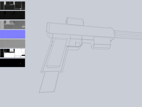Minimal pistol 3D Модель