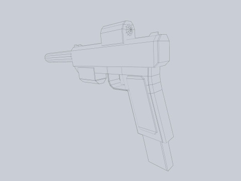 Minimal pistol 3D Модель