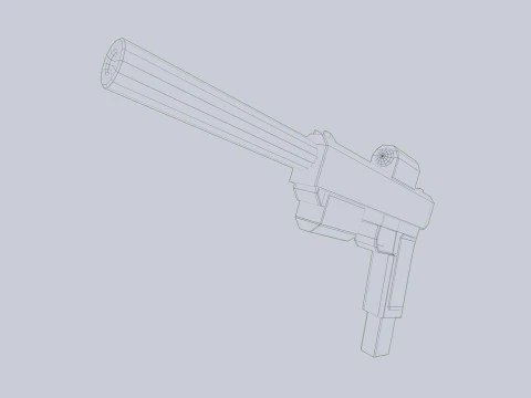 Pistolet minimal Modèle 3D
