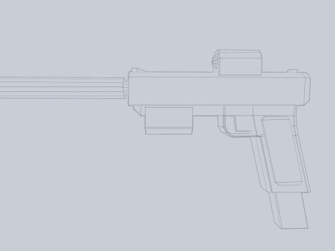 Minimal pistol 3D Модель