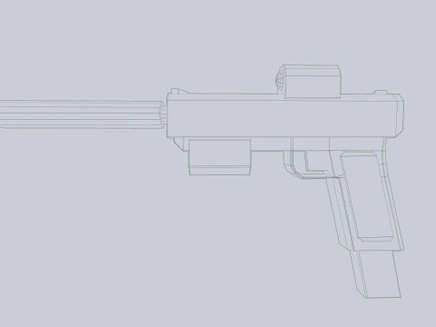 Pistolet minimal Modèle 3D