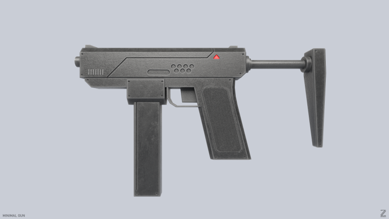 Minimal pistol 3D मॉडल .c4d .max .obj .3ds .fbx .stl .blend 