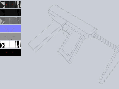 Minimal pistol 3D मॉडल