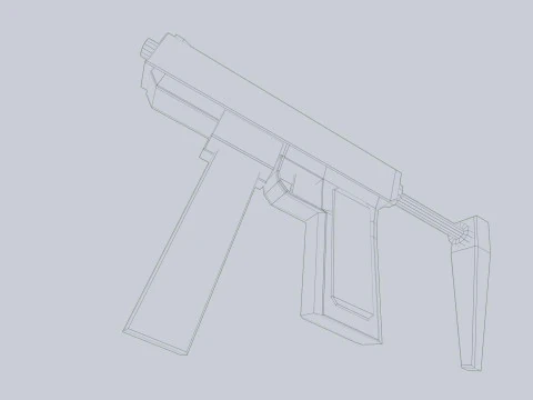 Pistola minima Modello 3D