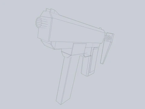 Pistola minima Modello 3D