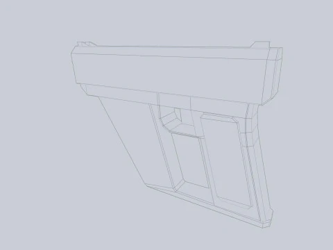 最小手枪 3D 模型