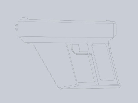 Minimal pistol Model 3D