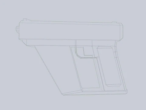 最小手枪 3D 模型