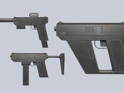 Minimal pistol collection Modelo 3D