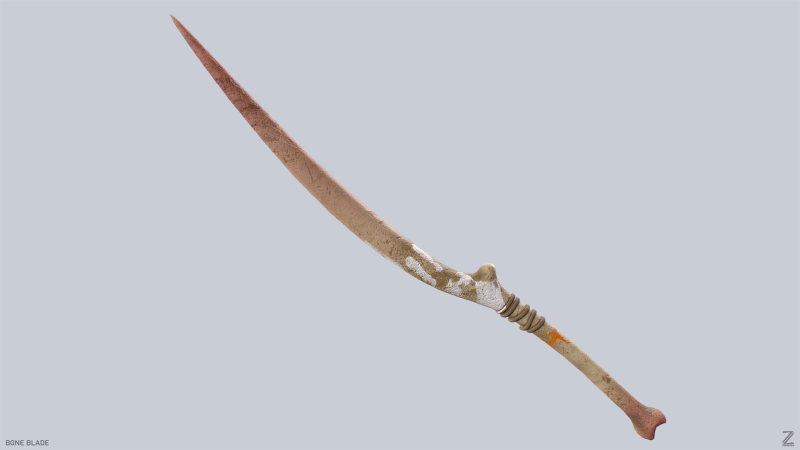 Bone blade 3D Model .c4d .max .obj .3ds .fbx .stl .blend 
