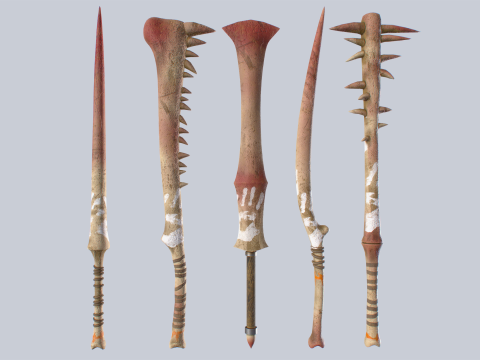Bone blade collection 3D Модель