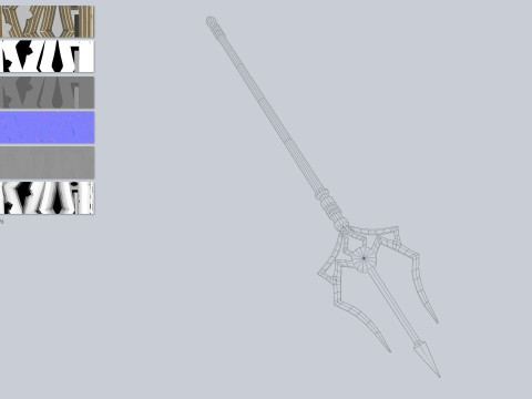 Fantasy trident Modèle 3D