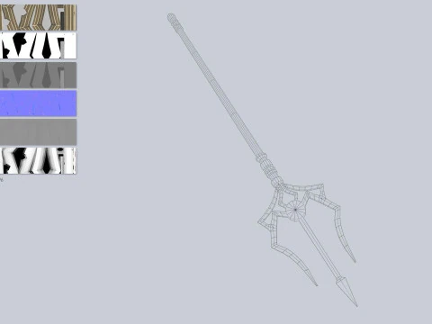 Fantasy trident 3D Model