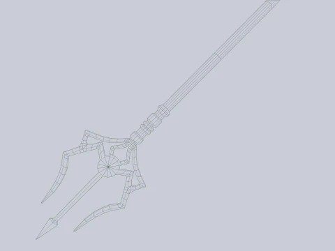 Fantasy trident 3D Model