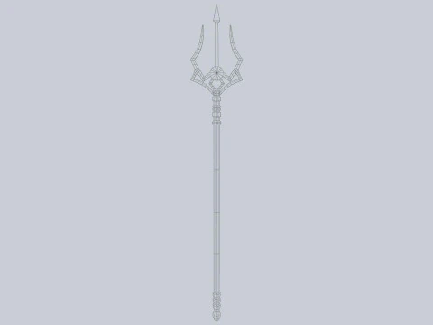 Fantasy trident 3D Model