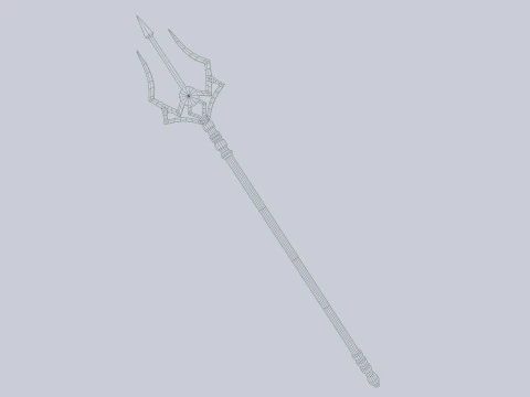 Fantasy trident 3D Model