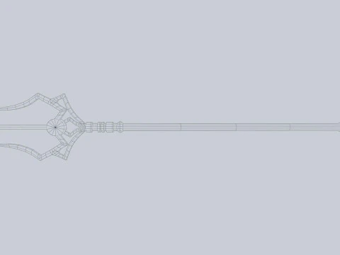 Fantasy trident 3D Model