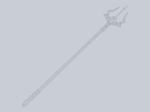 Fantasy trident Modèle 3D
