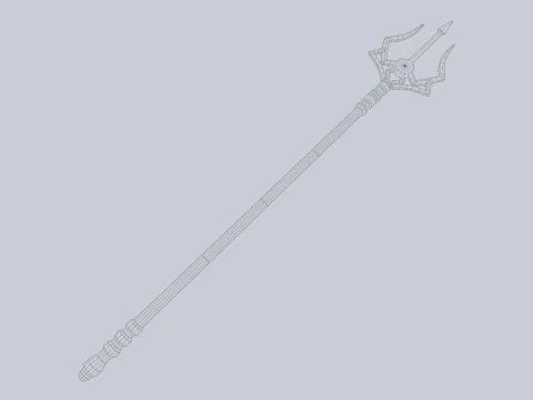 Fantasy trident 3D Model