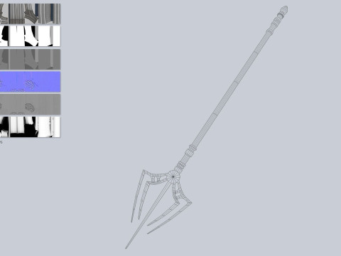 Fantasy trident 3Dモデル