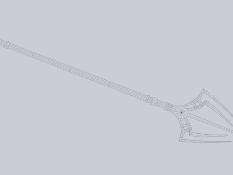Fantasy trident 3D Model