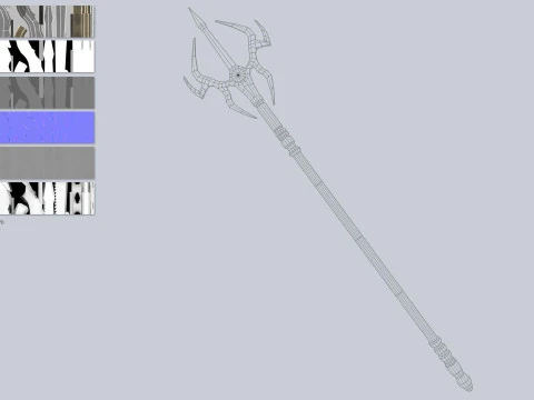 Fantasy trident 3D Model