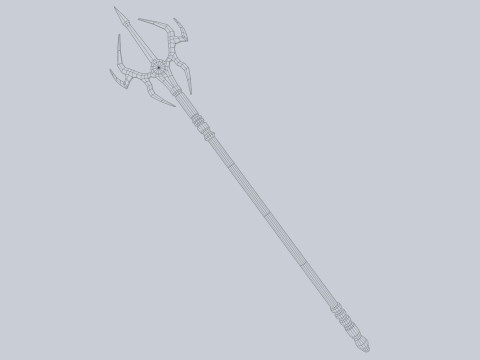 Fantasy trident 3D मॉडल