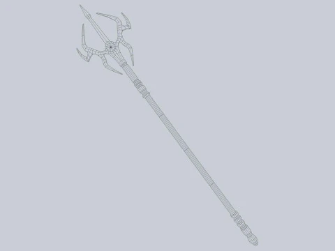 Fantasy trident 3D Model