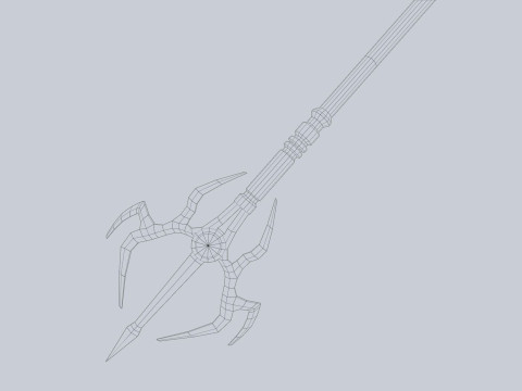 Fantasy trident 3D मॉडल