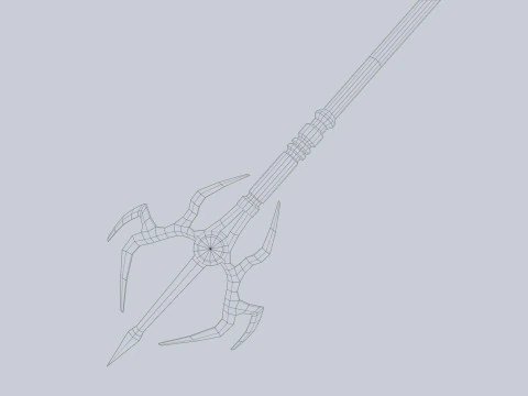 Fantasy trident 3D Model