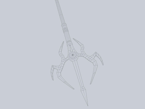 Fantasy trident 3D मॉडल