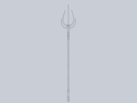 Fantasy trident 3D मॉडल