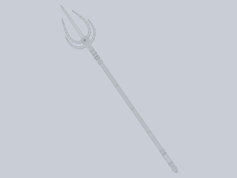 Fantasy trident 3D मॉडल