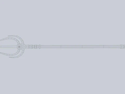 Fantasy-Dreizack 3D Modell