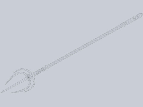 Fantasy trident 3D मॉडल