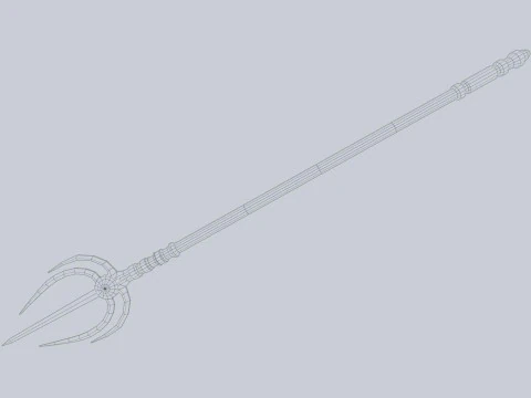 Fantasy-Dreizack 3D Modell