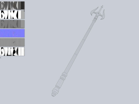 Fantasy trident 3D Model
