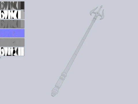 Fantasy trident 3D Model