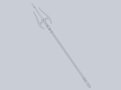 Fantasy trident 3D Model
