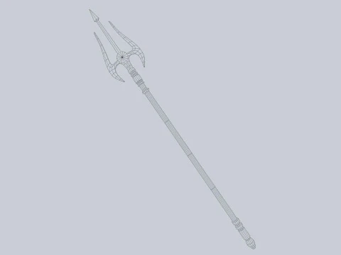 Fantasy trident 3D Model