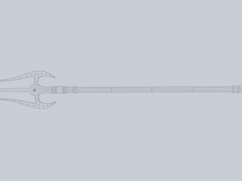 Fantasy trident 3D Model