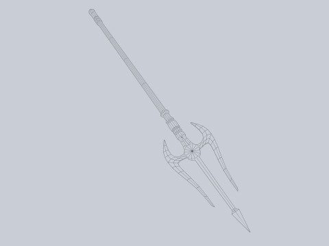 Fantasy trident 3D Model