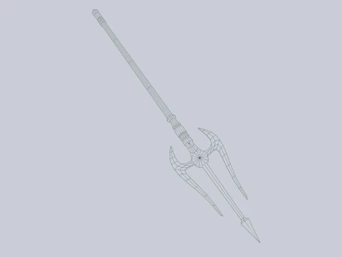 Fantasy trident 3D Model