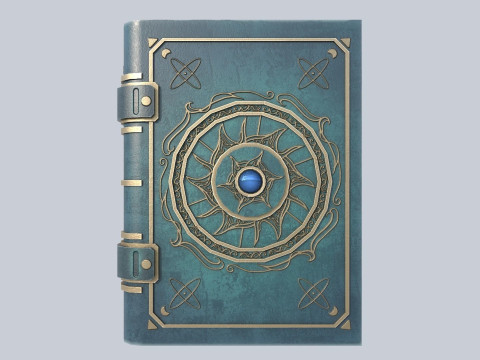 Fantasy book Model 3D