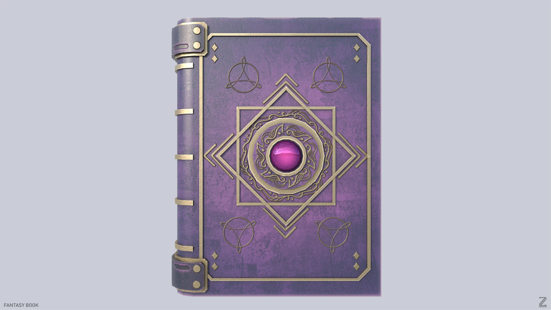 Fantasy book 3D Model .c4d .max .obj .3ds .fbx .stl .blend 